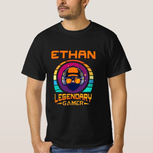Ethan Legendary Gamer _ Personalized Name Gift  T_Shirt