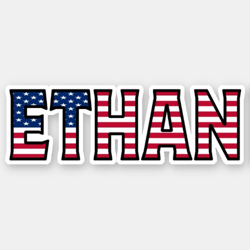Ethan Name First Name USA Sticker Stickerset