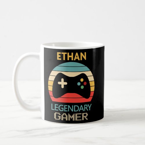 Ethan Name Gift _ Personalized Legendary Gamer  Coffee Mug