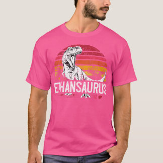 Ethan Saurus Funny Personalized Dinosaur T Rex Nam T-Shirt
