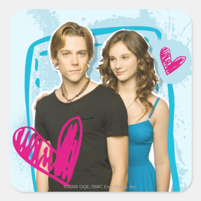 Ethan & Tara Square Sticker (Front)