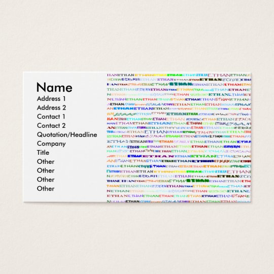 Ethan Text Design II Business/Profile Card