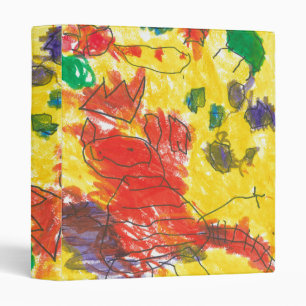 Ethan's basquiat inspired art 3 ring binder