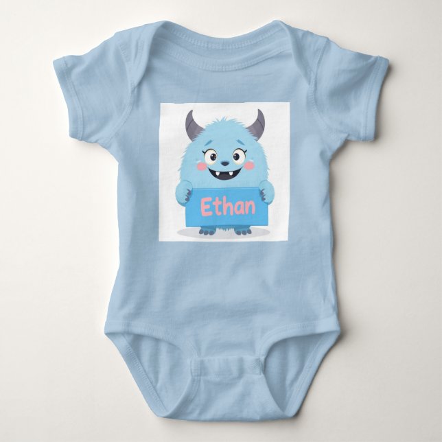 Ethan's Epic Monster Adventure Baby Bodysuit (Front)