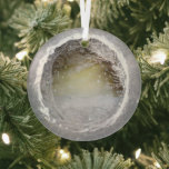 Ethereal 3D Look Winter Scene  Glass Ornament<br><div class="desc">Lovely 3D look image of a winter scene will shine and reflect your lights and complement your Christmas tree and the rest of your holiday home.  Gorgeous colors.</div>