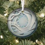 Ethereal 3D Look Winter Scene Glass Ornament<br><div class="desc">Lovely image of a 3D look winter scene will shine and reflect your lights and complement your Christmas tree and the rest of your holiday home.  Gorgeous colors.</div>