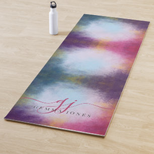 Ethereal Abstract Glow Monogram Yoga Mat