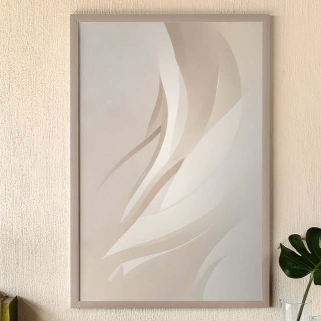 Ethereal Abstract Minimalistic Art Beige Poster (Creator Uploaded)