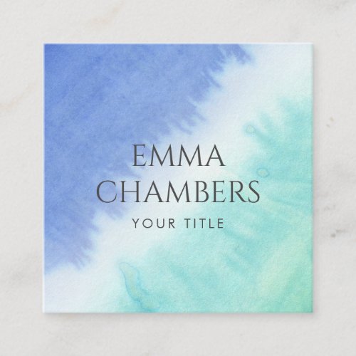 Ethereal Abstract Watercolor Makeup Artist  Square Business Card