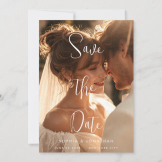 Ethereal and Romantic Flat Save The Date Card