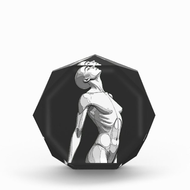 Ethereal Android - Octagonal Acrylic Art Block (Front)