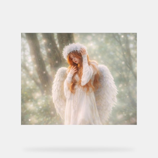 Ethereal Angel in the Forest Acrylic Sign (Front)