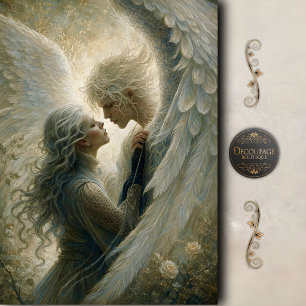 Ethereal Angel Love Art Decoupage Tissue Paper