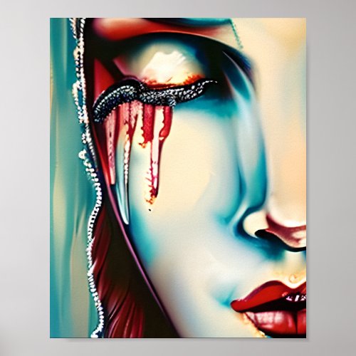 Ethereal Art Shimmery Woman Poster