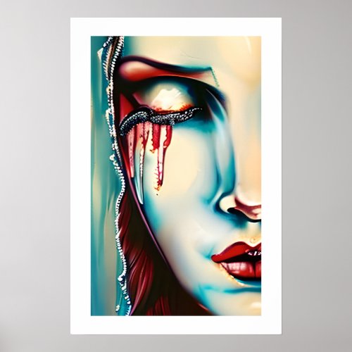 Ethereal Art Shimmery Woman Poster