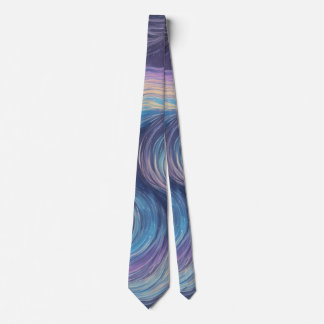 Ethereal Aurora Borealis Abstract Art Neck Tie