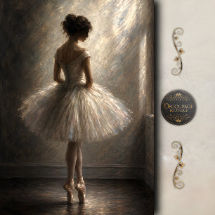 Ethereal Ballerina Elegance Decoupage Tissue Paper