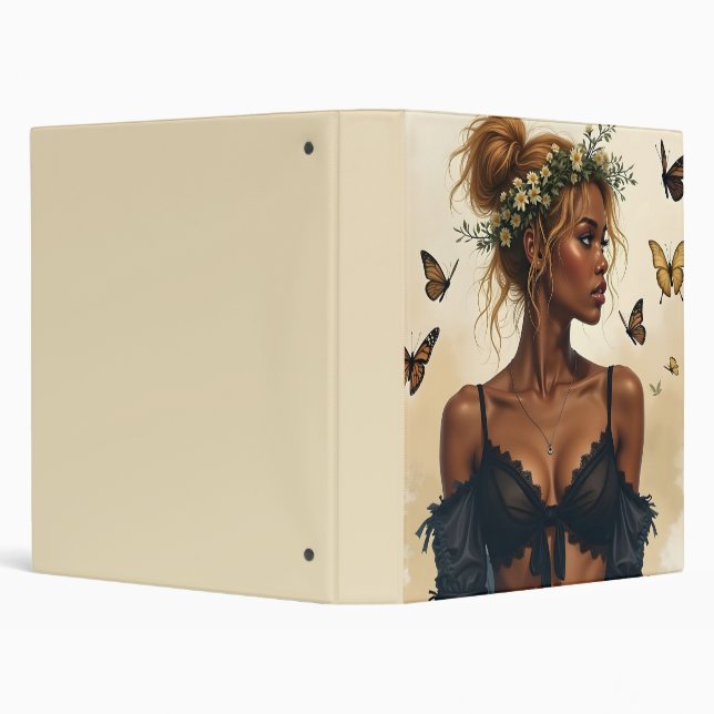 Ethereal Beauty in Bloom 3 Ring Binder (Background)