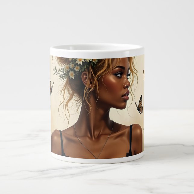 Ethereal Beauty in Bloom Giant Coffee Mug (Front)