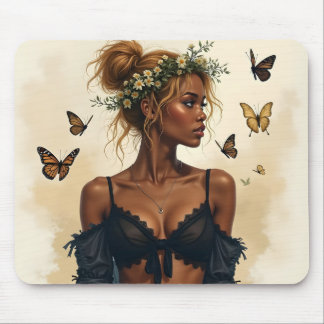 Ethereal Beauty in Bloom Mouse Pad