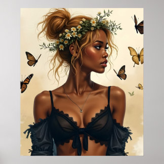 Ethereal Beauty in Bloom Poster