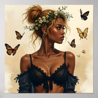 Ethereal Beauty in Bloom Poster