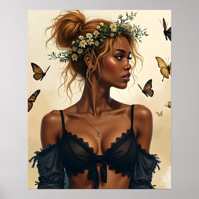 Ethereal Beauty in Bloom Poster (Front)