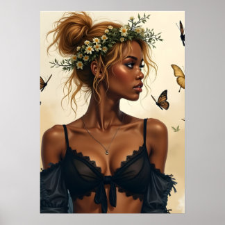 Ethereal Beauty in Bloom Poster