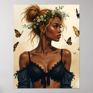 Ethereal Beauty in Bloom Poster