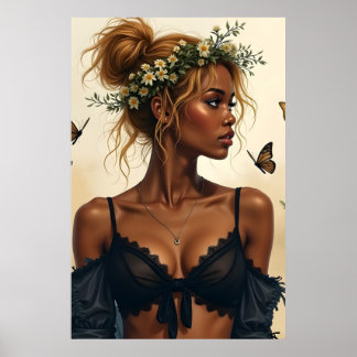 Ethereal Beauty in Bloom Poster