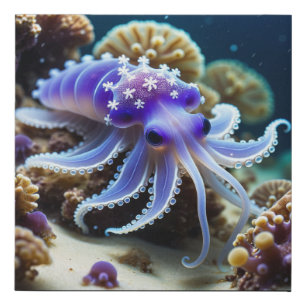 Ethereal Beauty: Purple Sea Slug  Faux Canvas Print