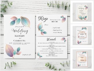 Ethereal Beauty Soft Tone Whimsical Pastel Leaves