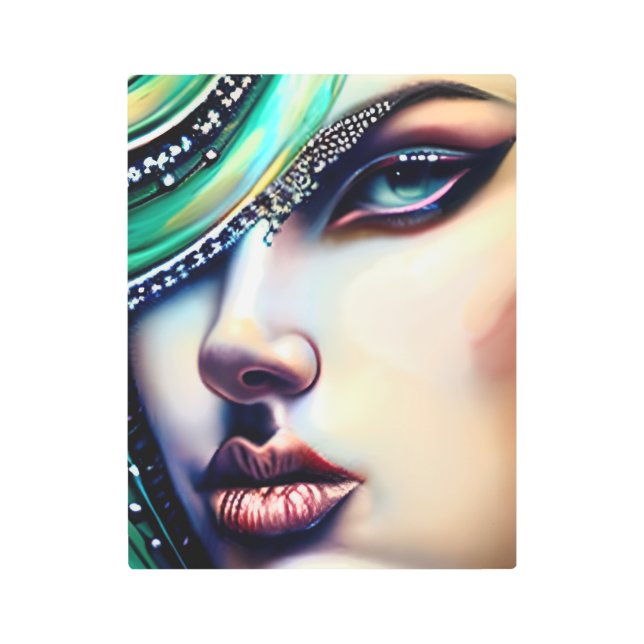 Ethereal Beauty Sparkly Jewels  Metal Print (Front)