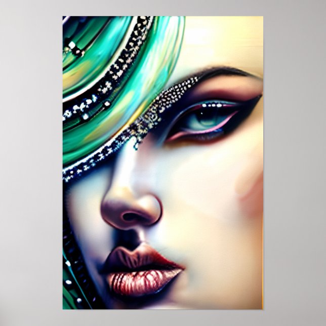 Ethereal Beauty Sparkly Jewels  Poster (Front)