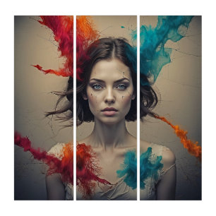 Ethereal Beauty Triptych Wall Art