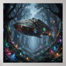 Ethereal Bioluminescent Flora and Sovereign Cosmi