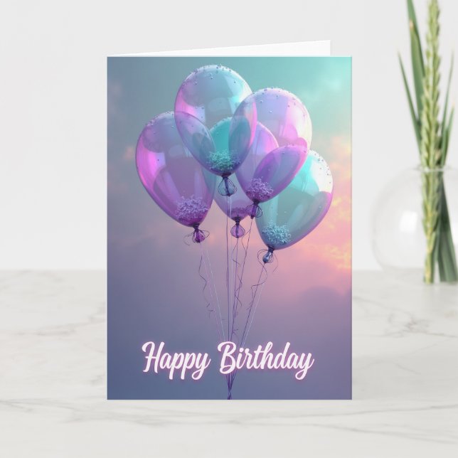 Ethereal Birthday Sphere Card (Front)