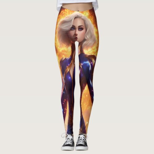 Ethereal Bloom Exquisite Printed Leggings Leggings