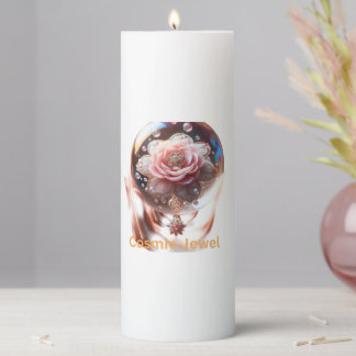 Ethereal Blossom: Jewel of Enchantment Pillar Candle
