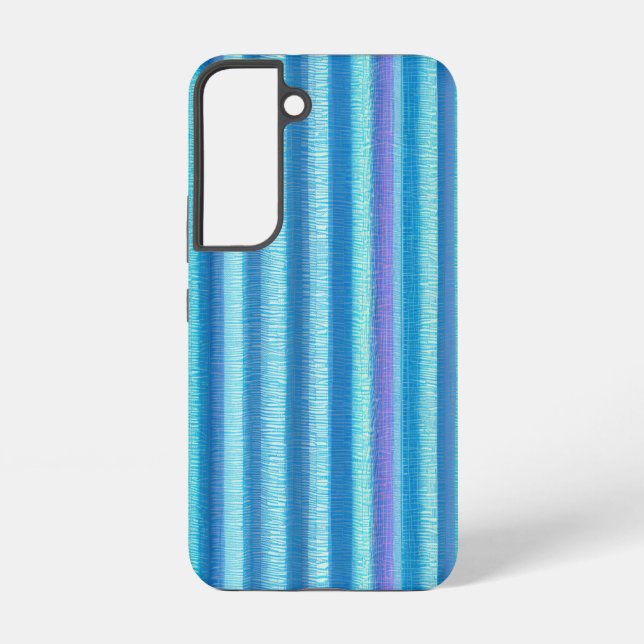 Ethereal Blue & Purple Vertical Texture Pattern Samsung Galaxy Case (Back)