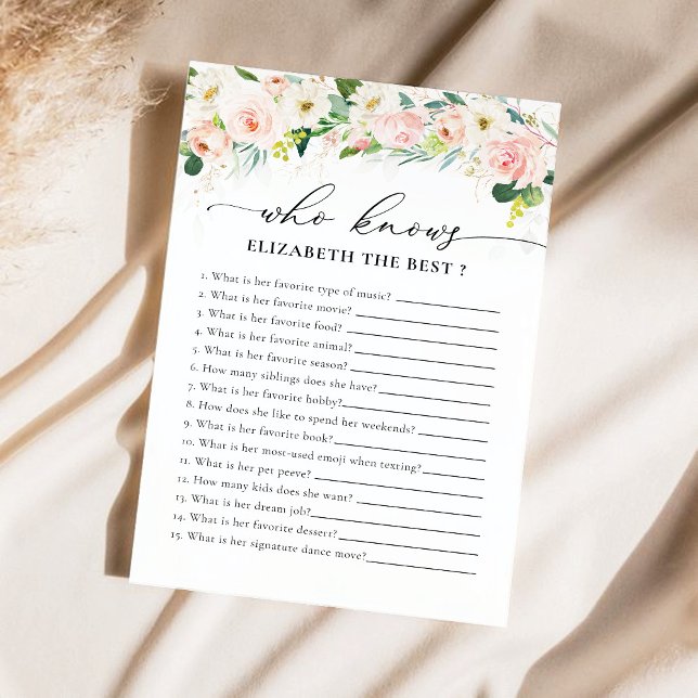 Ethereal Blush Pink Roses Bridal Shower Game (Creator Uploaded)