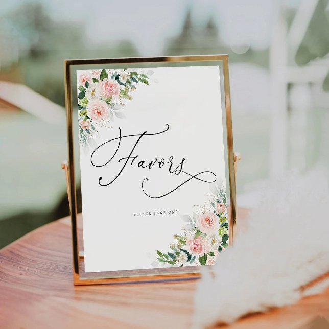 Ethereal Blush Pink Roses  Favors Sign (Creator Uploaded)