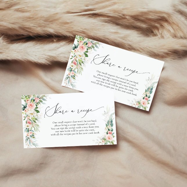 Ethereal Blush Pink Roses Recipe Request Card (Creator Uploaded)