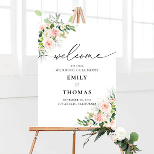 Ethereal Blush Wedding Ceremony Foam Boards