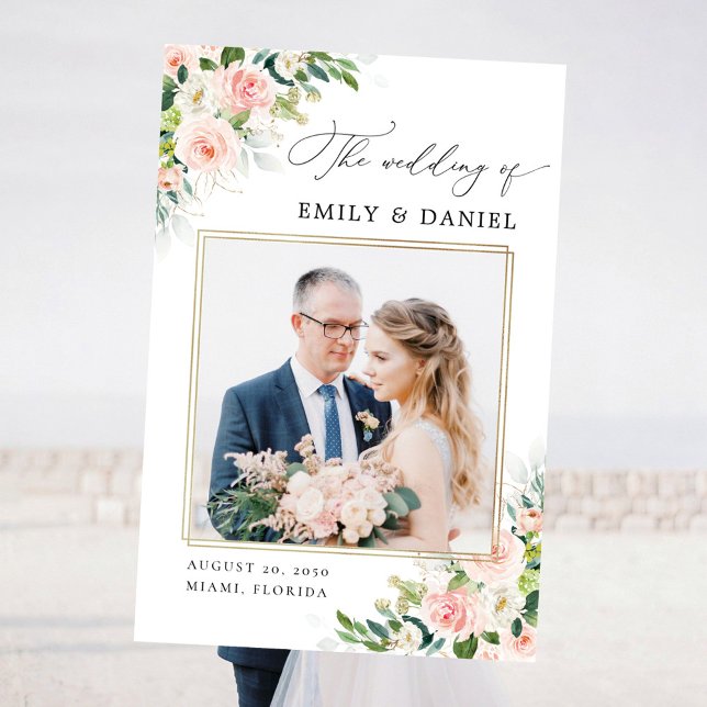 Ethereal Blush Wedding Ceremony Photo Prop Foam Board (Creator Uploaded)