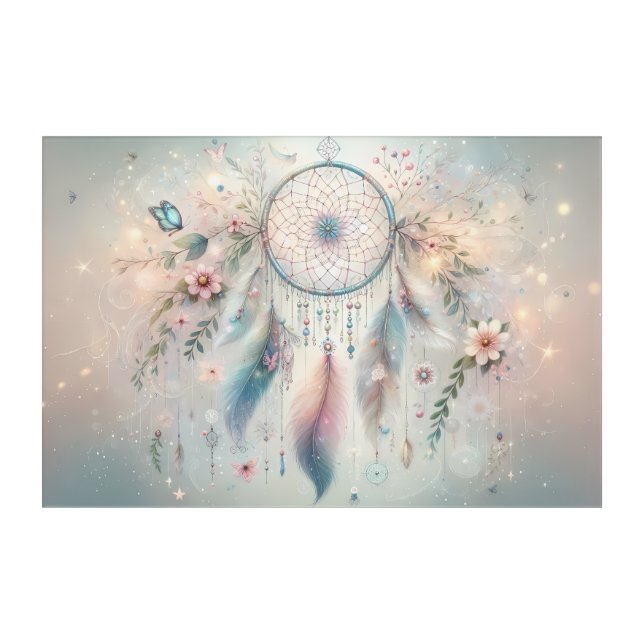 Ethereal Boho Dreamcatcher  Acrylic Print (Front)