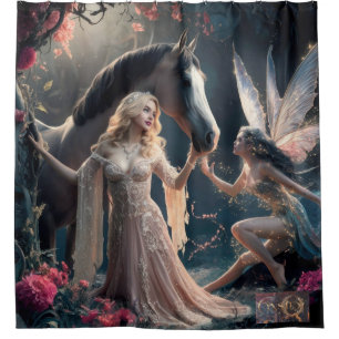  "Ethereal Bond" shower curtain. Curtain