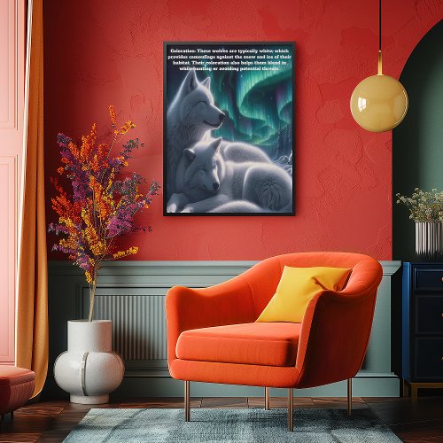 Ethereal Bond White Wolves Resting  Poster