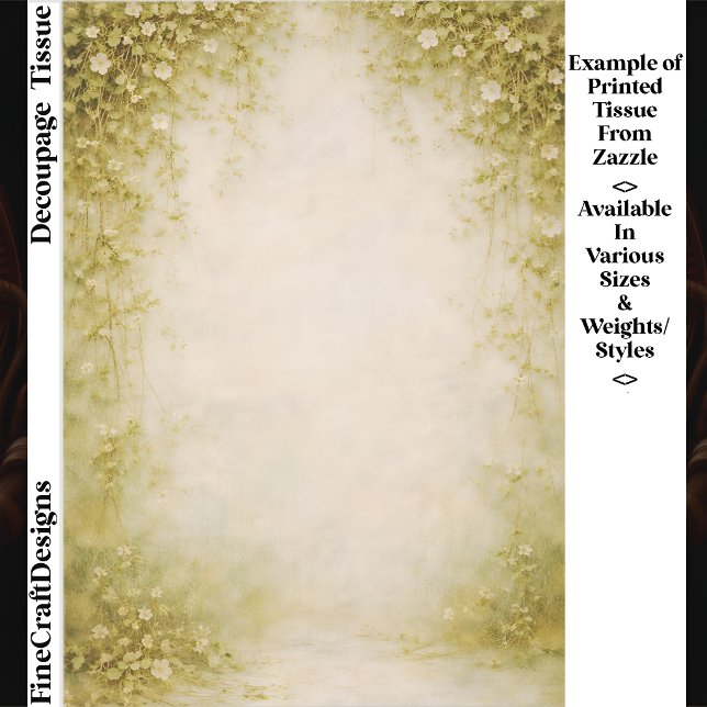 Ethereal Botanical Background FH7 Decoupage Tissue Paper (Creator Uploaded)