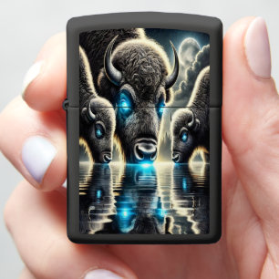 Ethereal Buffaloes in Celestial Bliss Zippo Lighter
